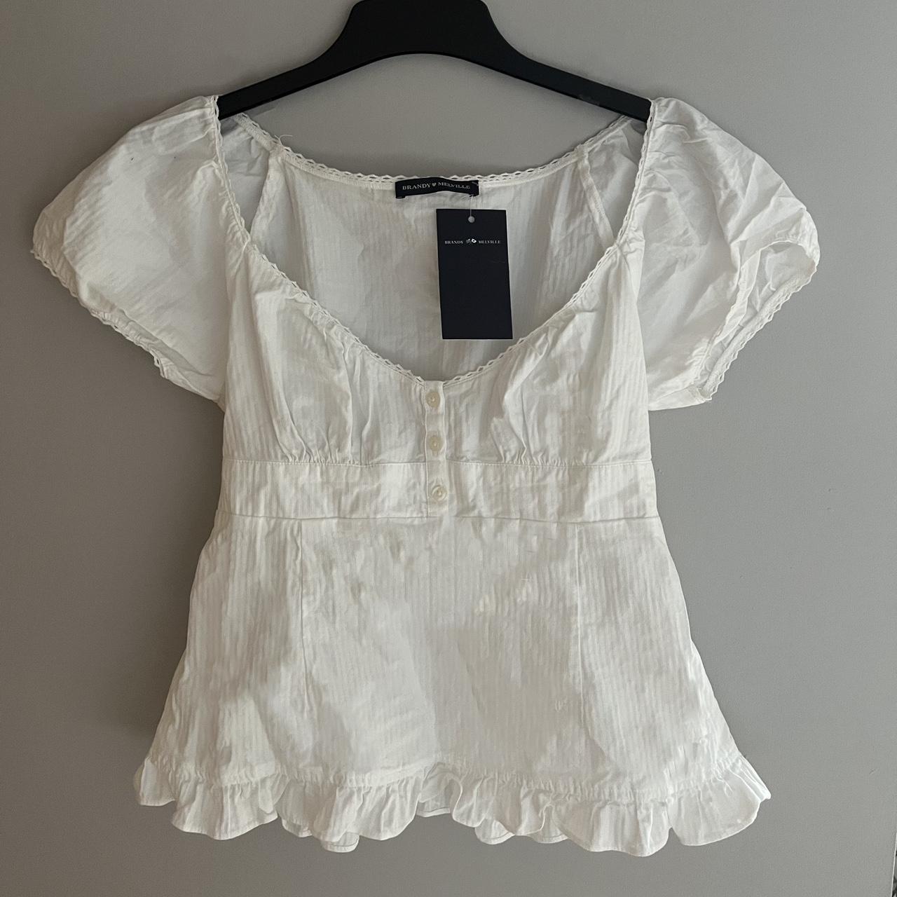 Brandy Melville Women's White Shirt | Depop