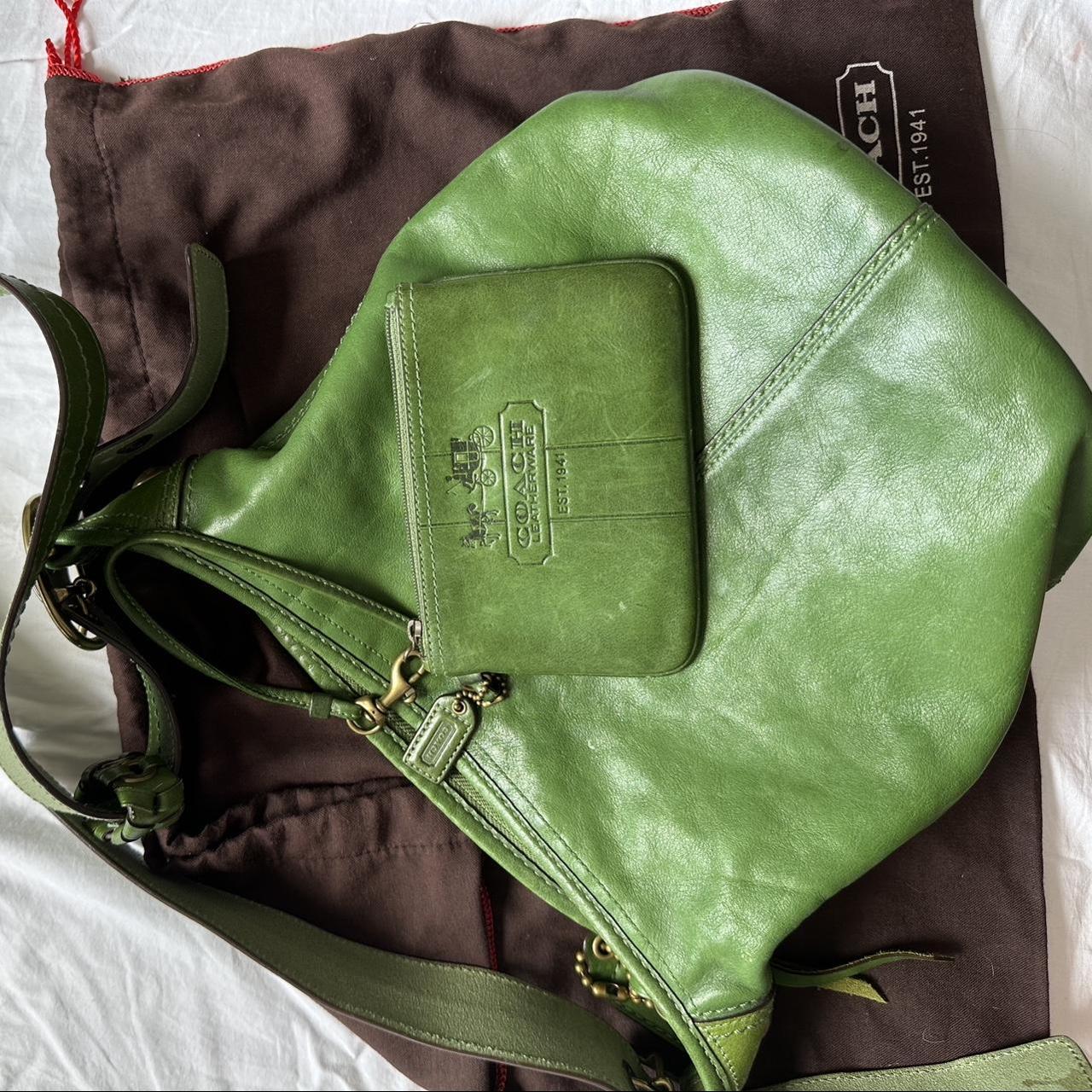 Coach Women's Green Bag Depop