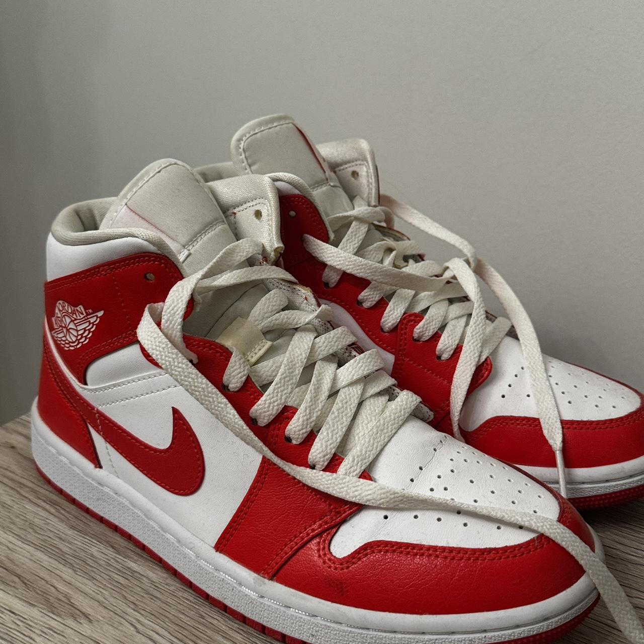 Women’s Air Jordan 1 Mid 'Habanero Red', Barely worn...