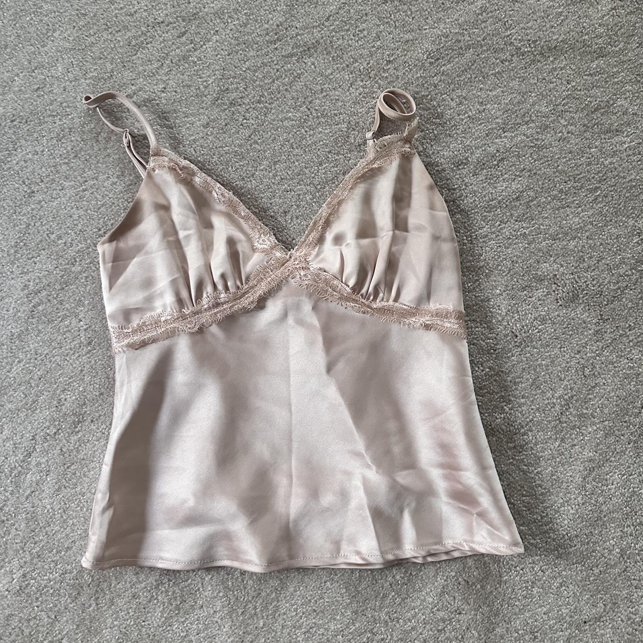 Pink lace Princess Polly tank top - Depop