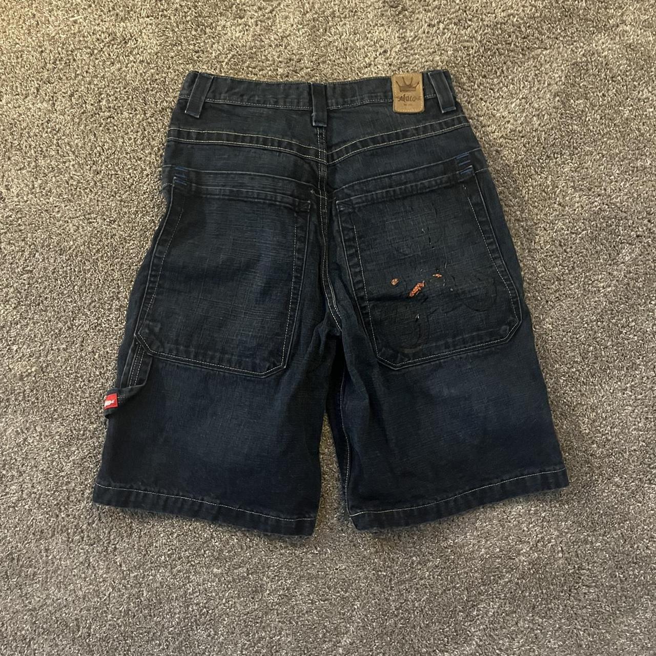 JNCO Men's Blue and Navy Shorts | Depop