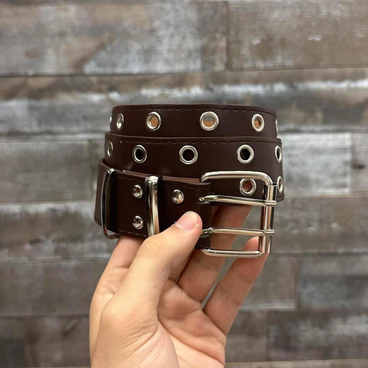 brown utility style belt vintage 2000s y2k 90s style... Depop