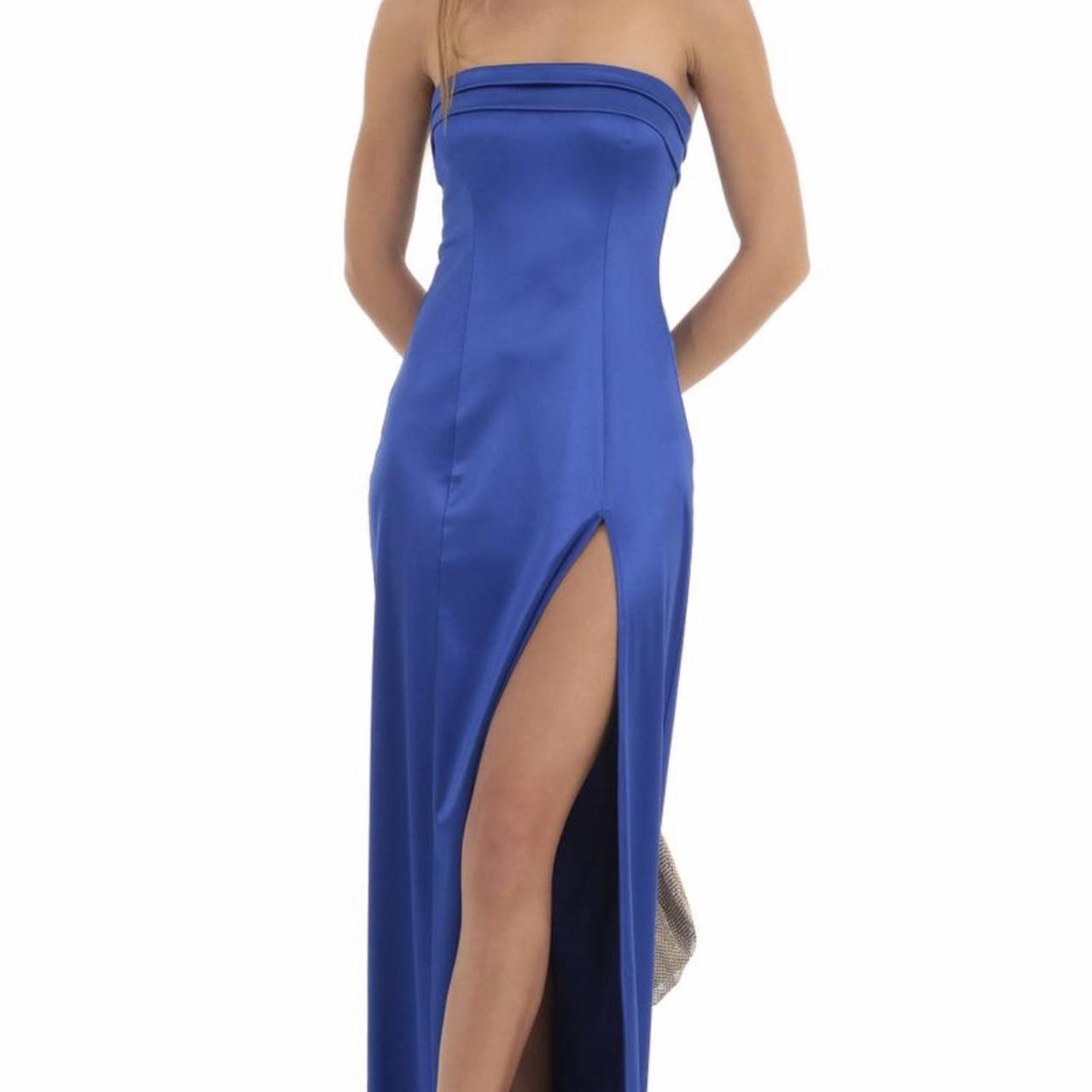 Lucy in the Sky Women's Blue Dress Depop