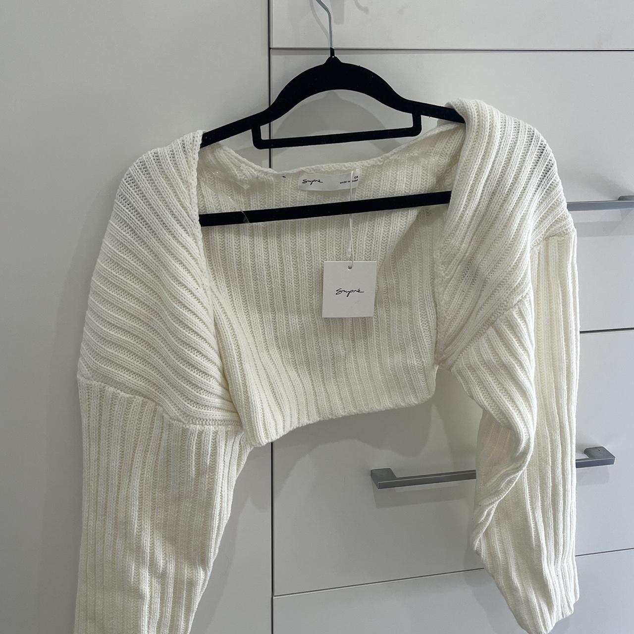 Supre ‘Emma Oversized Knit Shrug’ bolero White/cream... Depop