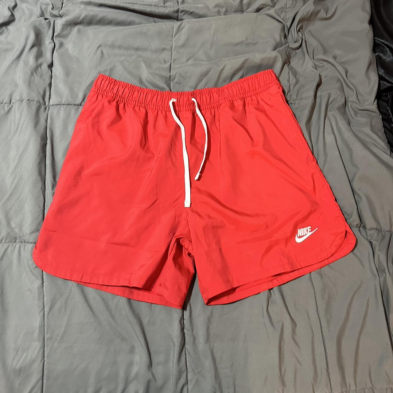 mens nike shorts red