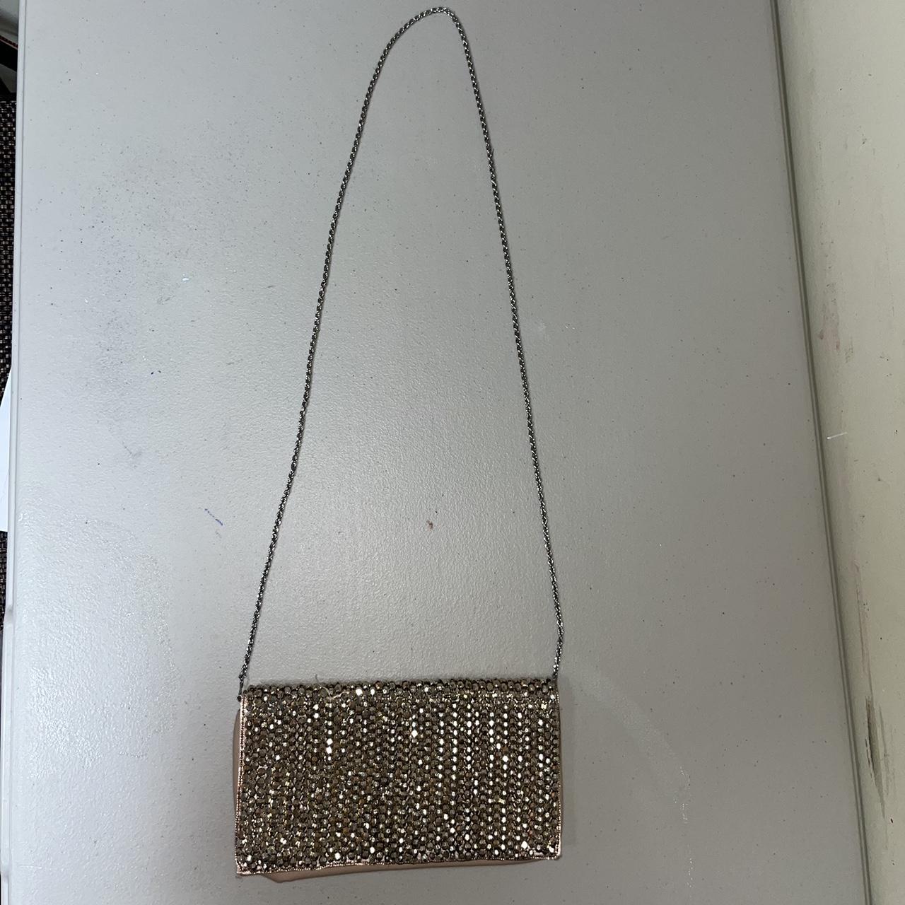 Nina Women's Pink and Silver Bag | Depop