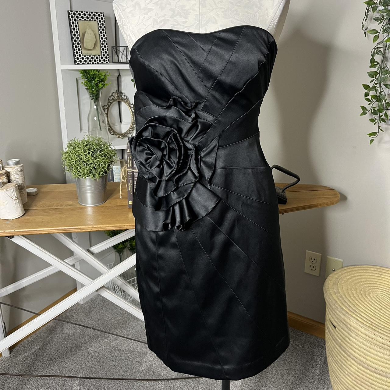 White House Black Market Strapless Black Dress