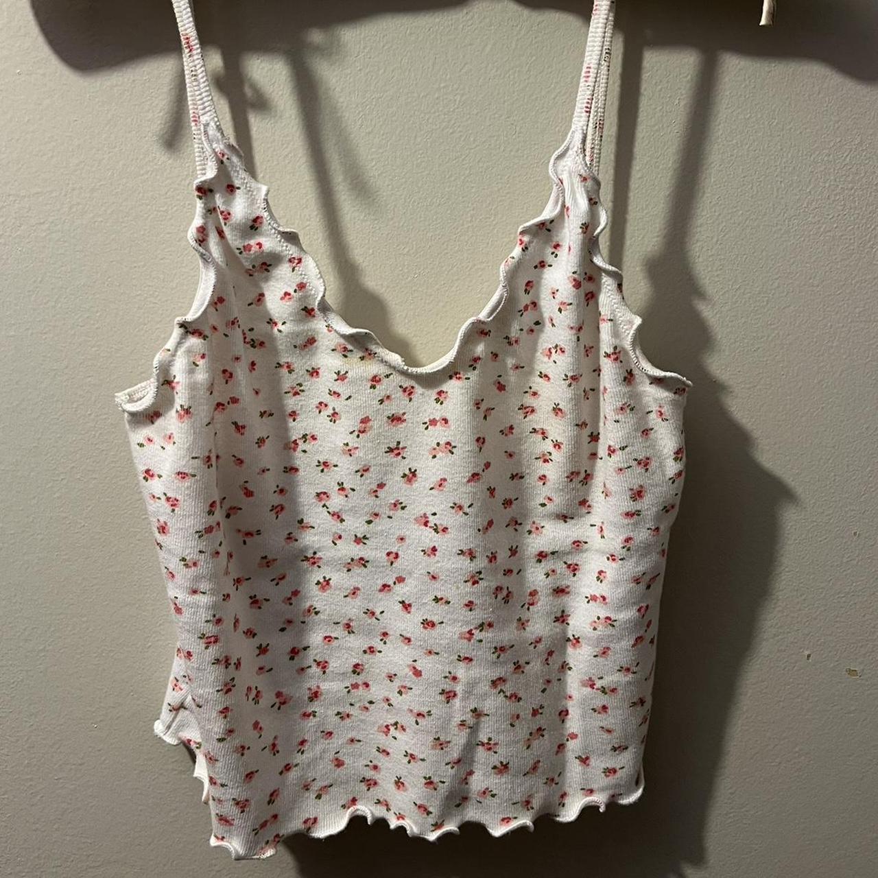 brandy melville floral tank not sold anymore,... Depop