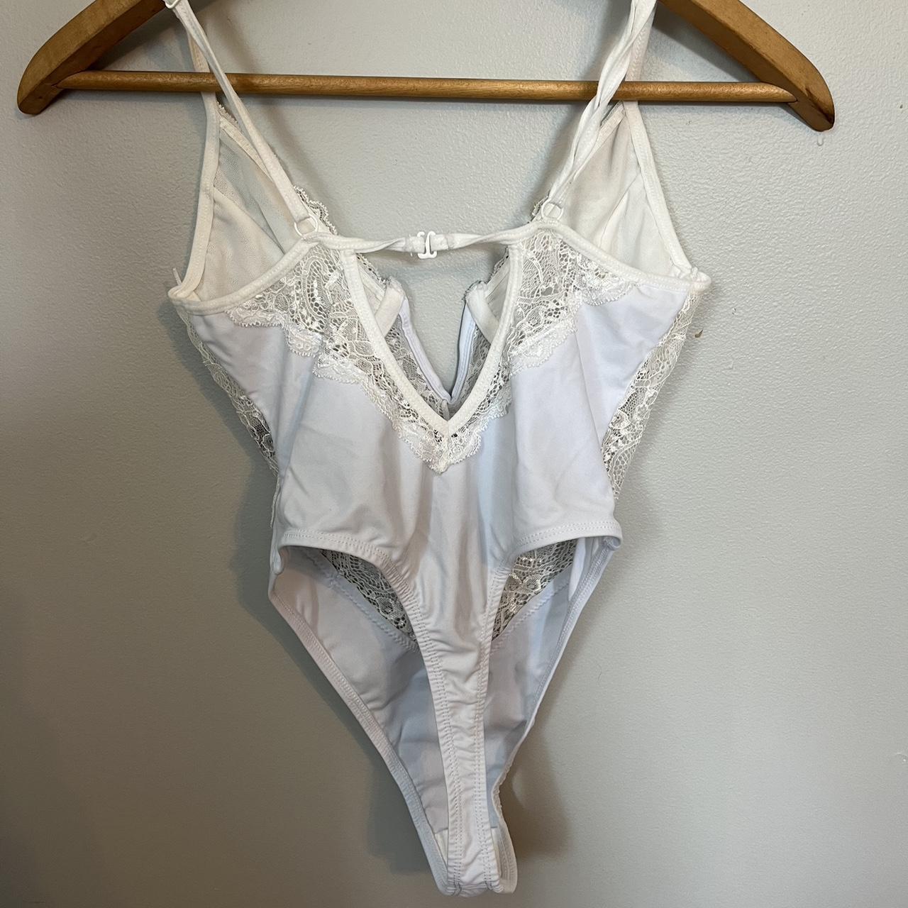 Boutique La Vie en Rose Women's White Bodysuit | Depop