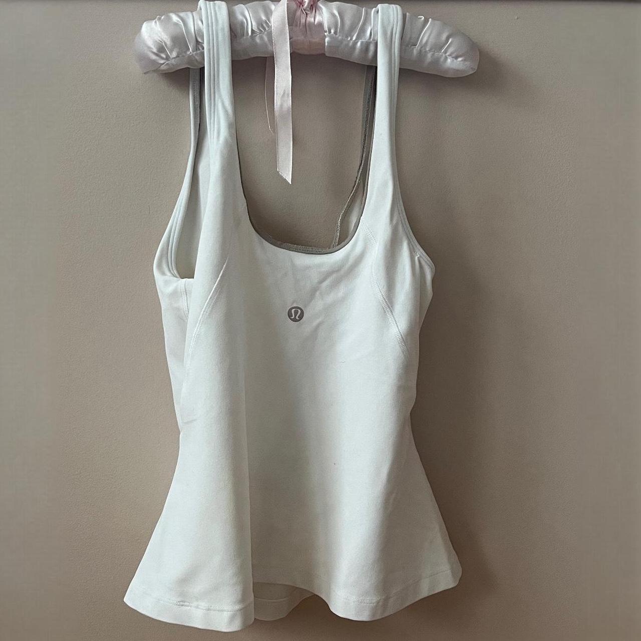 Lululemon White Align Tank Size 2, just took tags... - Depop