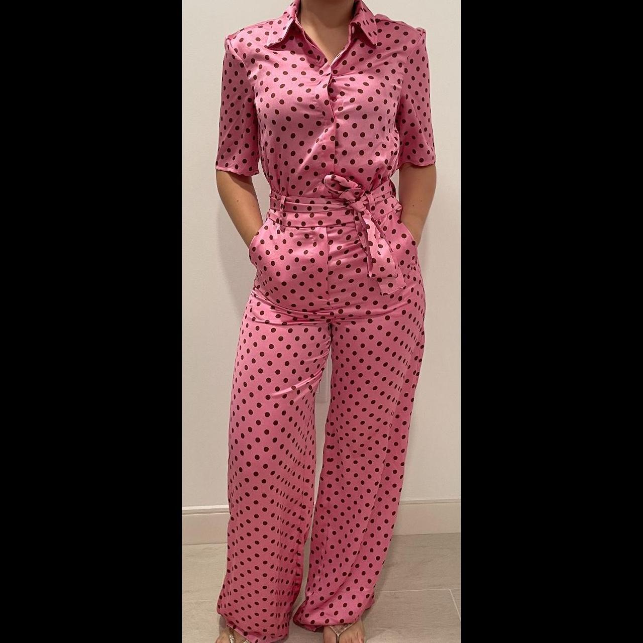 XS pink polka-dot jumpsuit I have used it