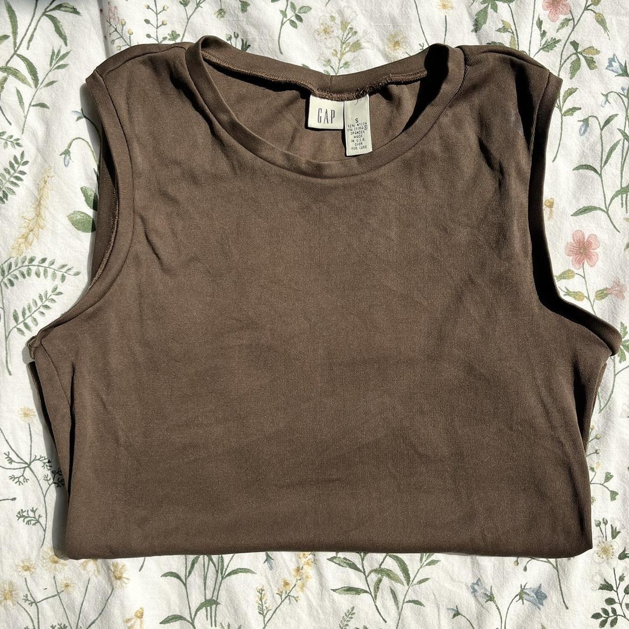 gap brown earthcore tank vintage brown gap tank!!... Depop