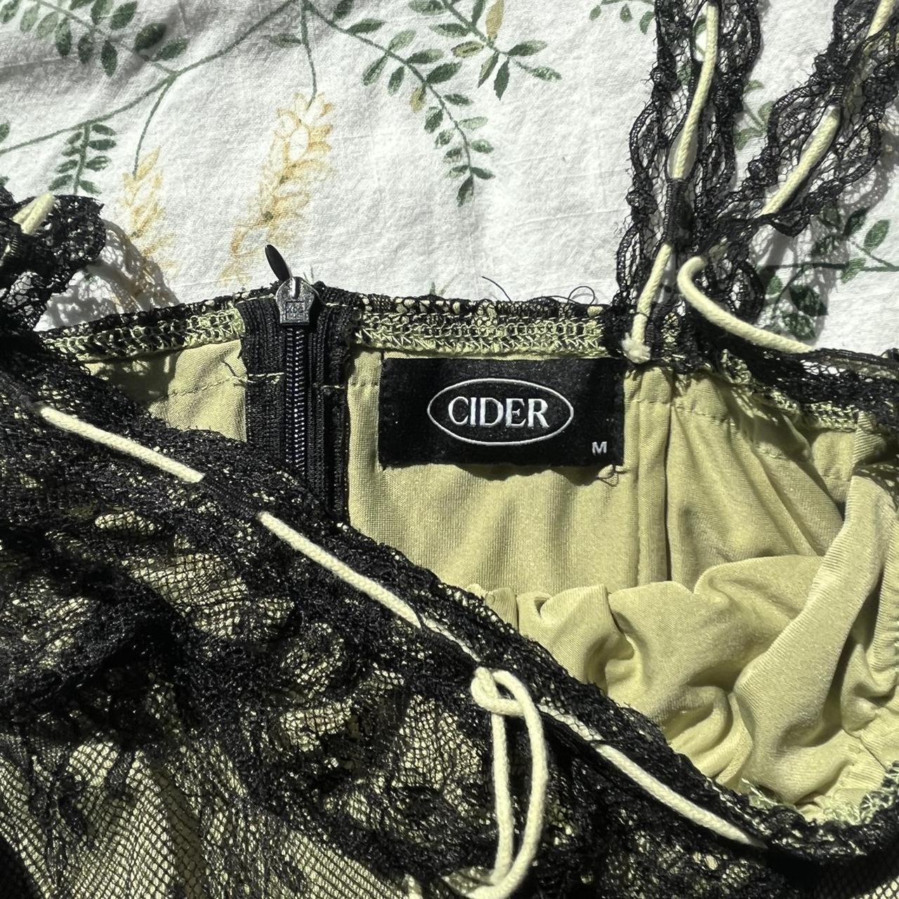 cider lace fairycore dress adorable green lacy... Depop