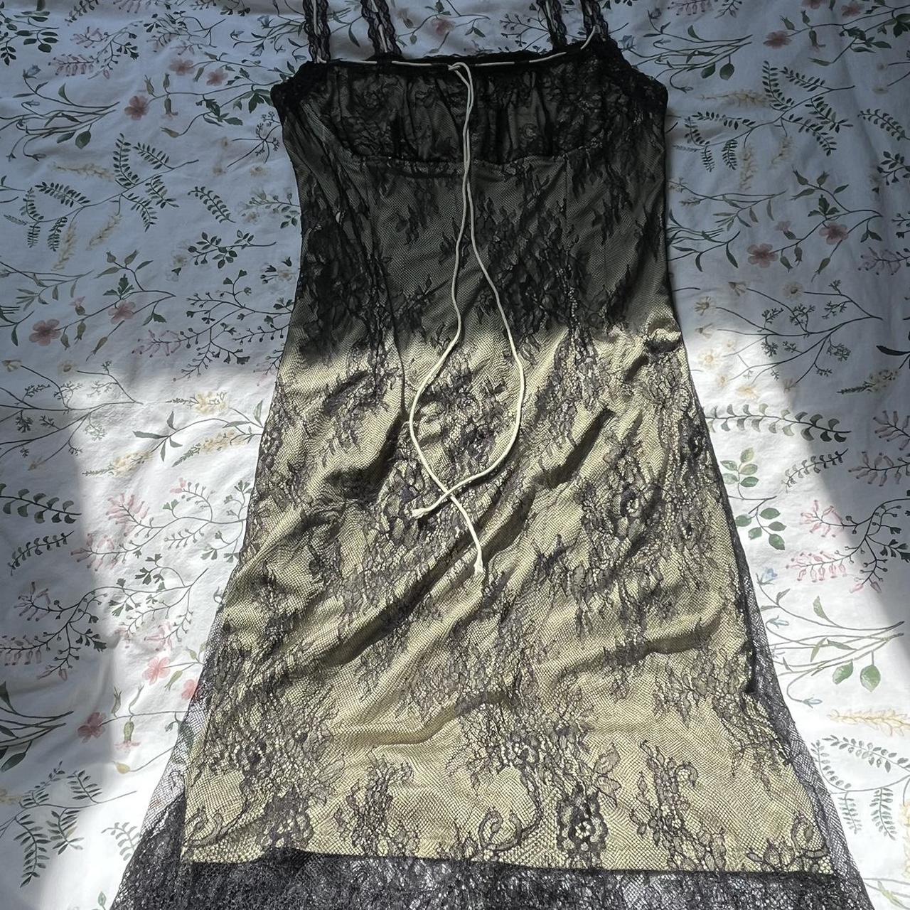 cider lace fairycore dress adorable green lacy... Depop