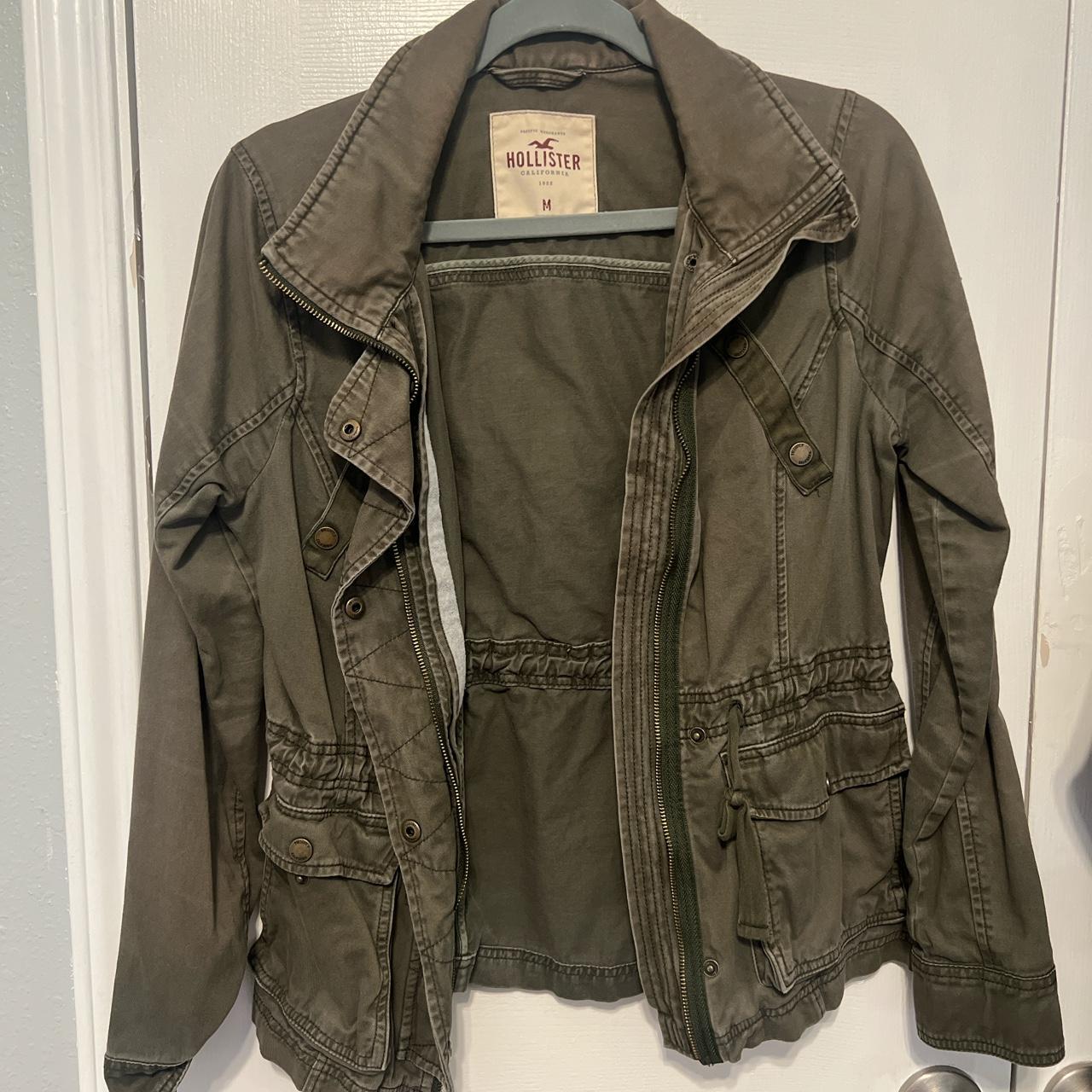 Hollister army green on sale jacket