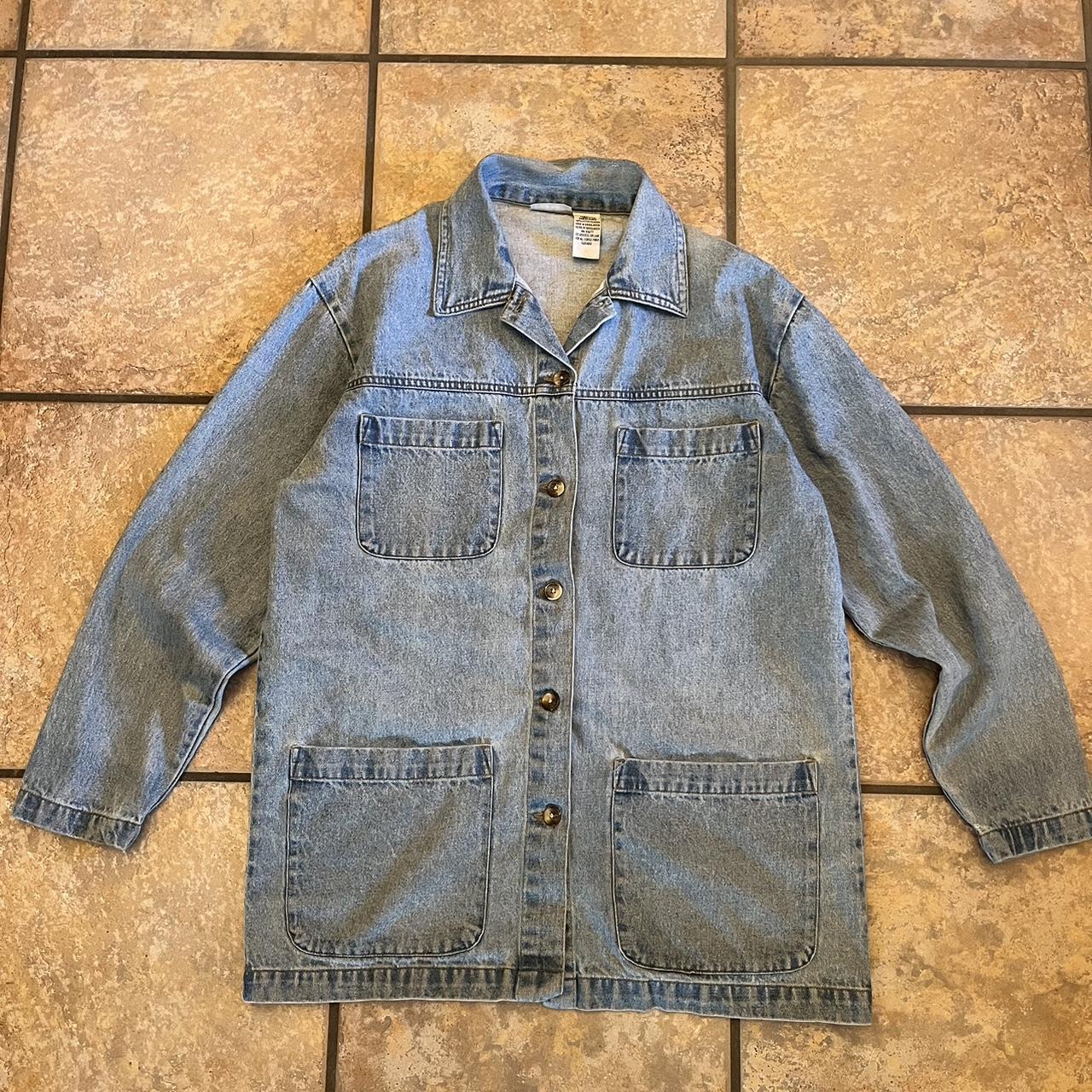 -Vintage Cabin Creek denim chore coat jacket, great... - Depop