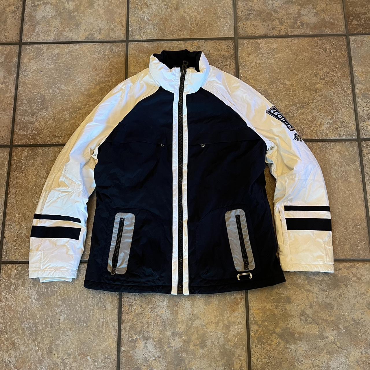 Women’s Bogner black and white Ski jacket in... Depop