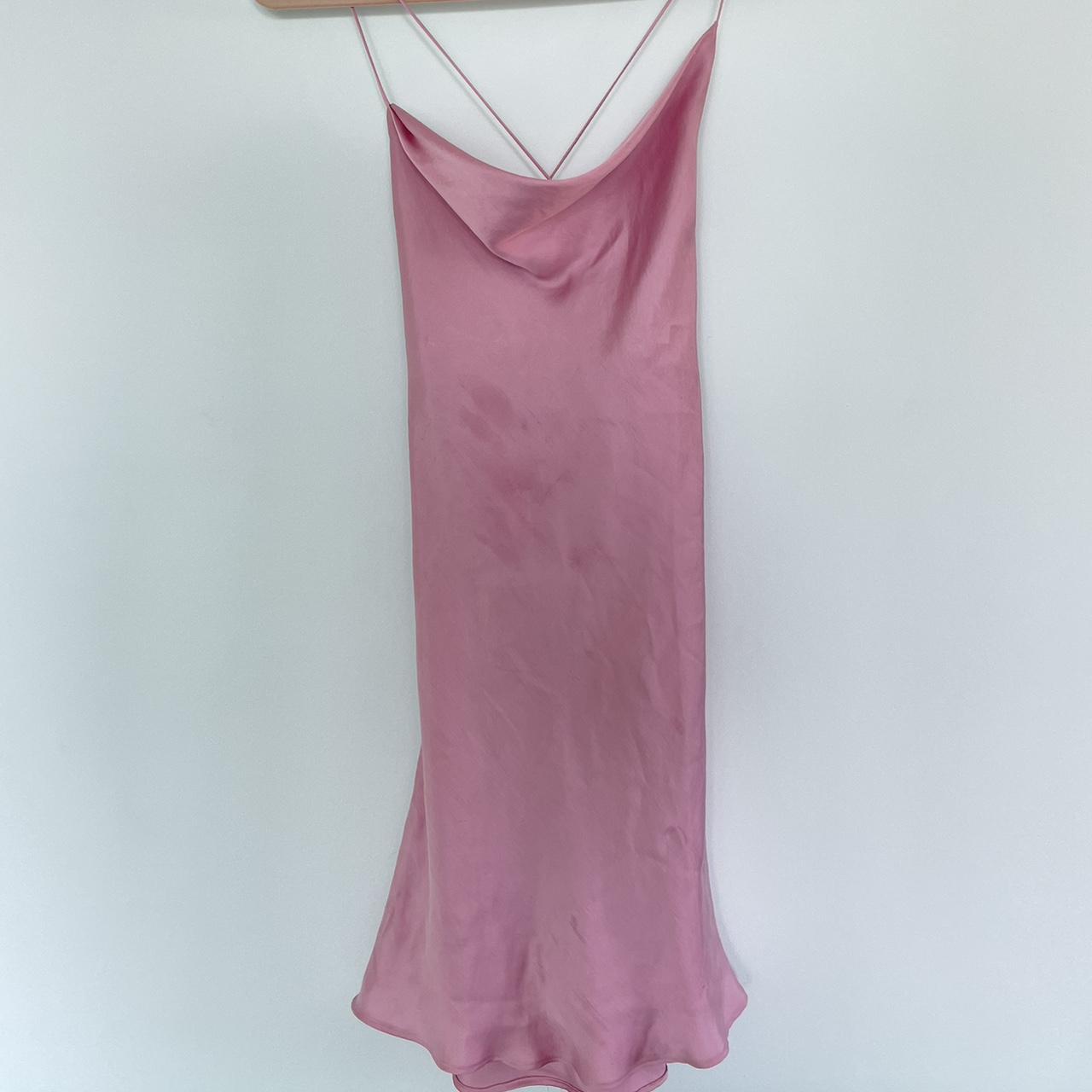  Zara pink satin dress This dress has definitely... Depop