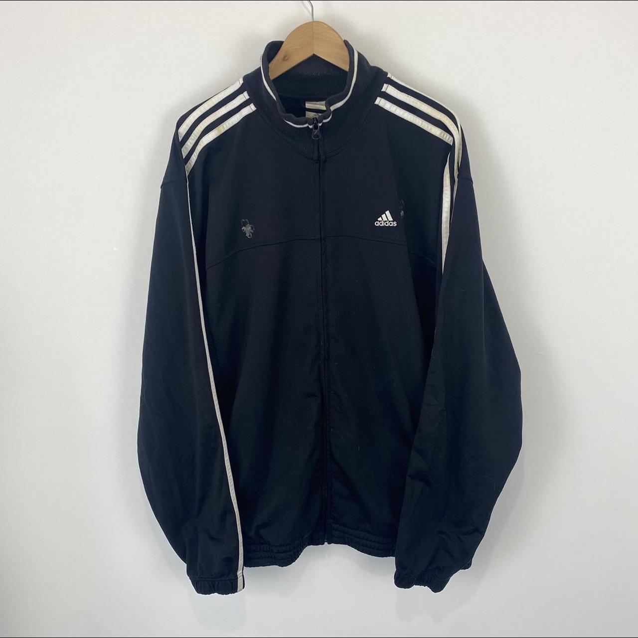 Adidas tracksuit top jacket Has stains, wear and... - Depop