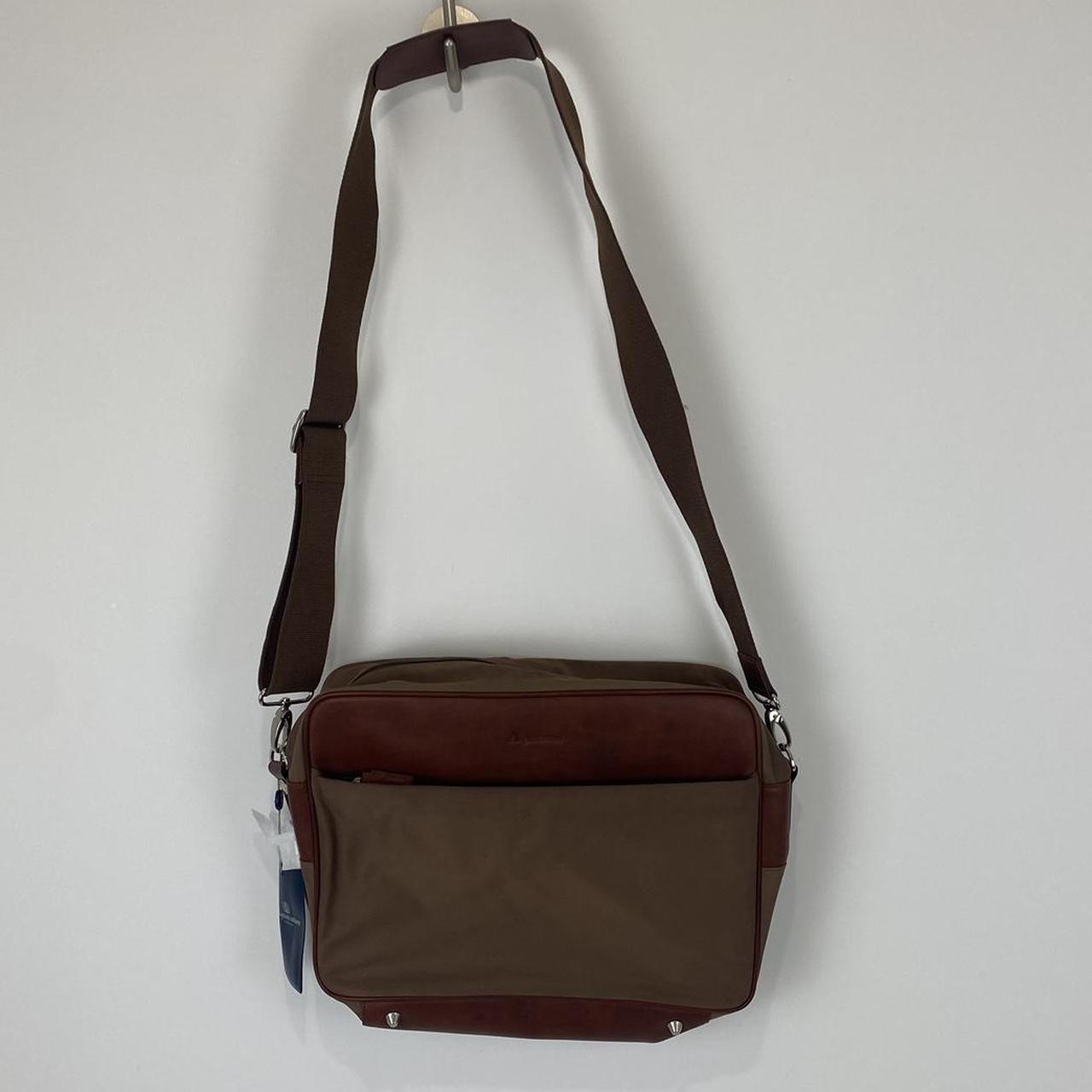 Aquascutum messenger bag Brown Leather trim Has