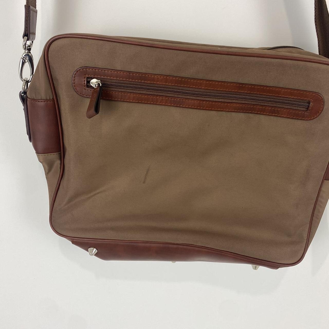 Aquascutum messenger bag Brown Leather trim Has