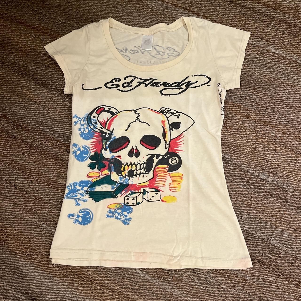 leng graphic ed hardy baby tee bought for... - Depop