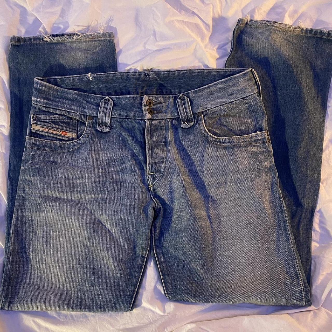 Low rise diesel industry light wash jeans a bit worn... - Depop
