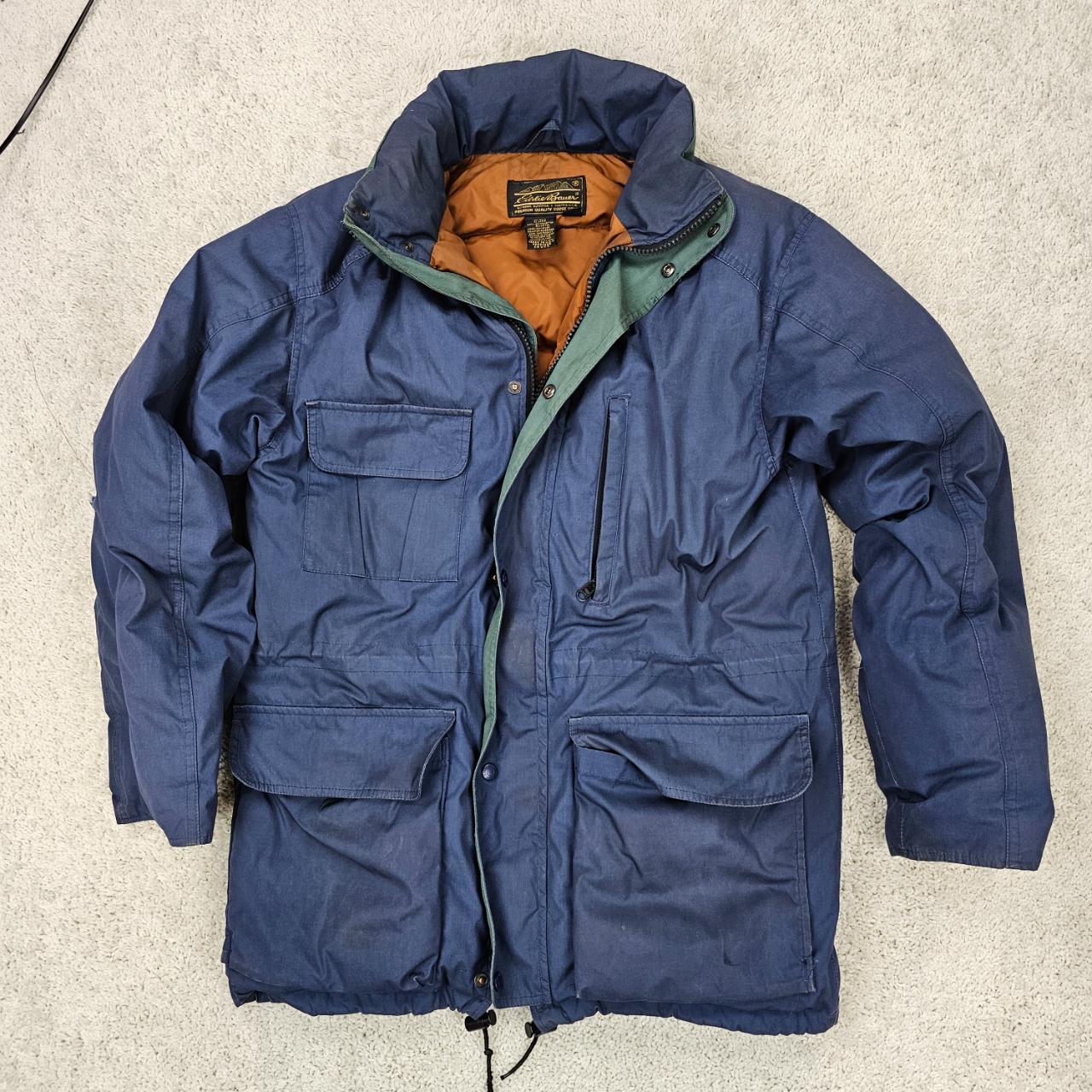 Eddie Bauer Down Ridgeline Puffer Jacket Green... - Depop