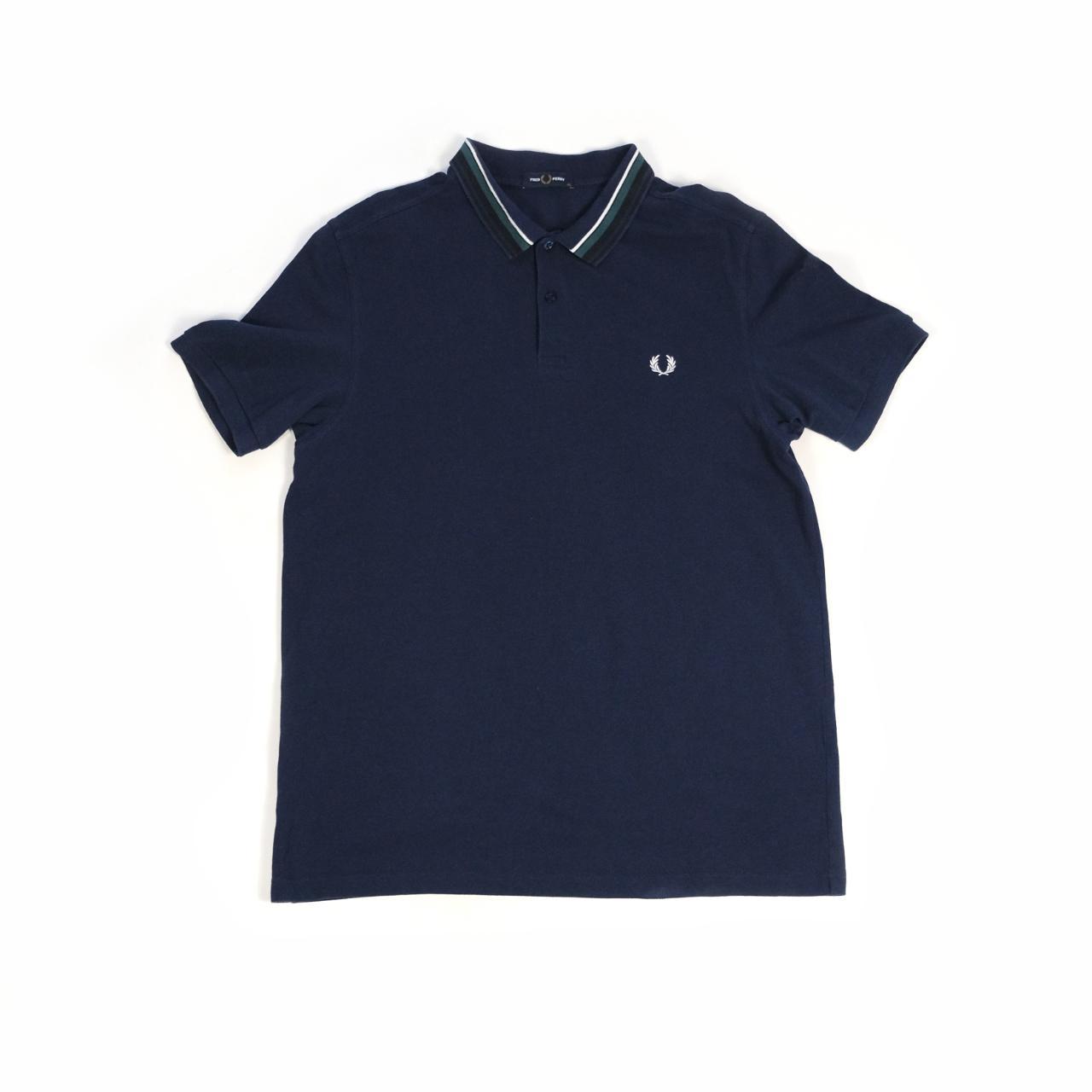 Fred Perry Men's Blue and Navy Polo-shirts | Depop