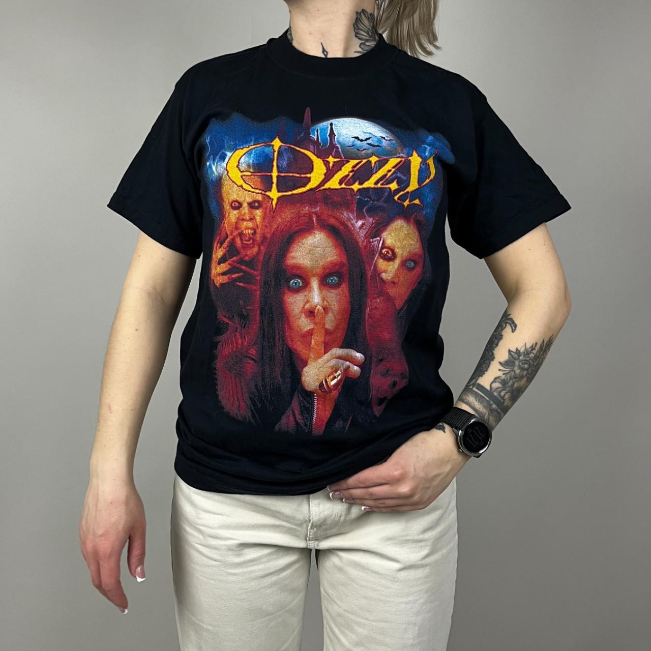 Vtg 2002 Ozzy Osbourne 2024 Tee T-shirt Heavy Metal Rock Goth Ozzfest Medium