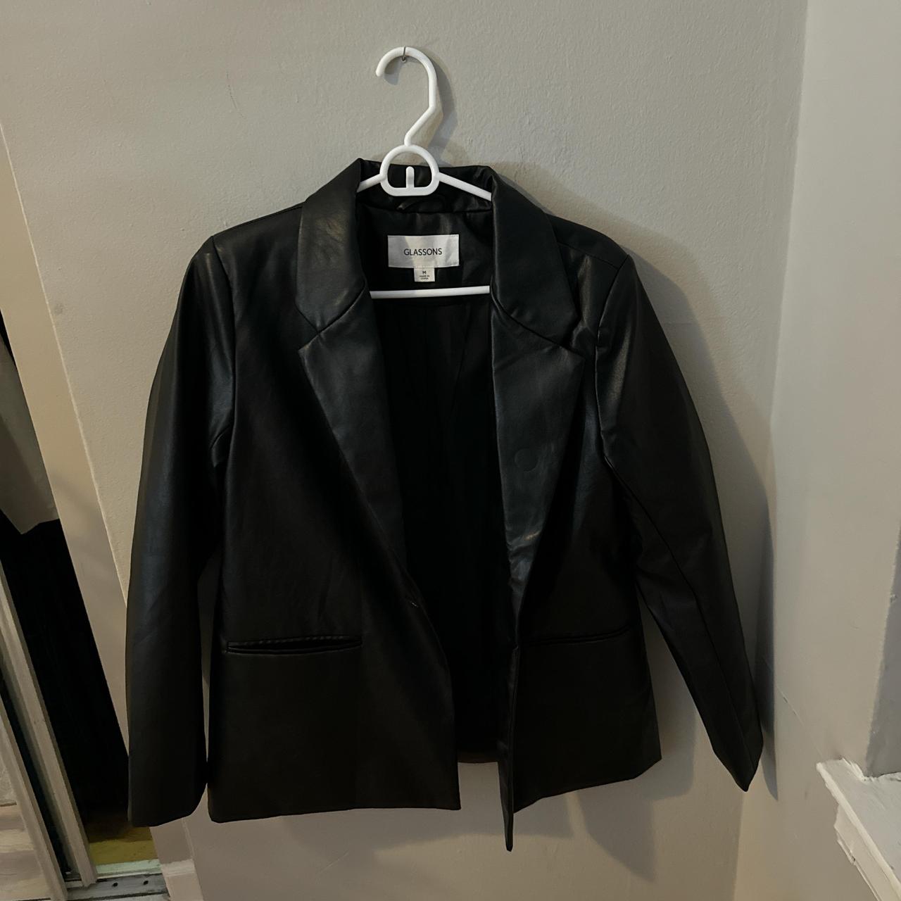 Glassons leather blazer size medium Depop