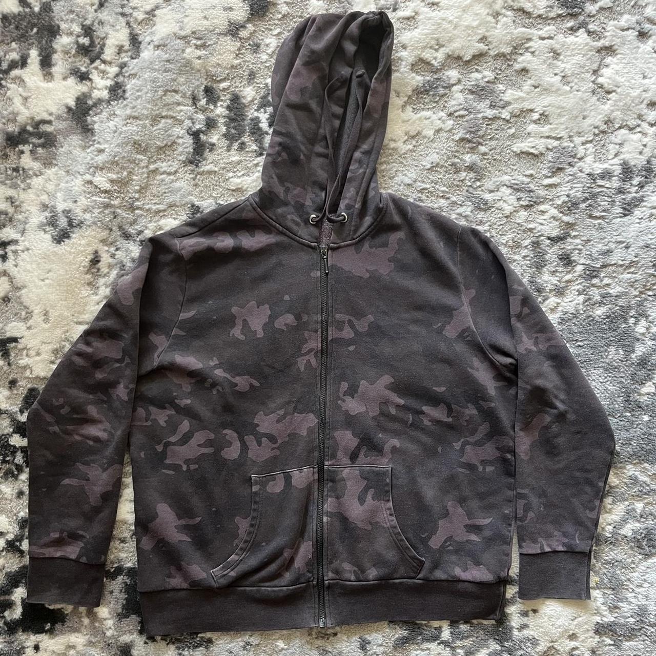 Y2K Camo Hoodie Was Green - Overdyed with Black and... - Depop