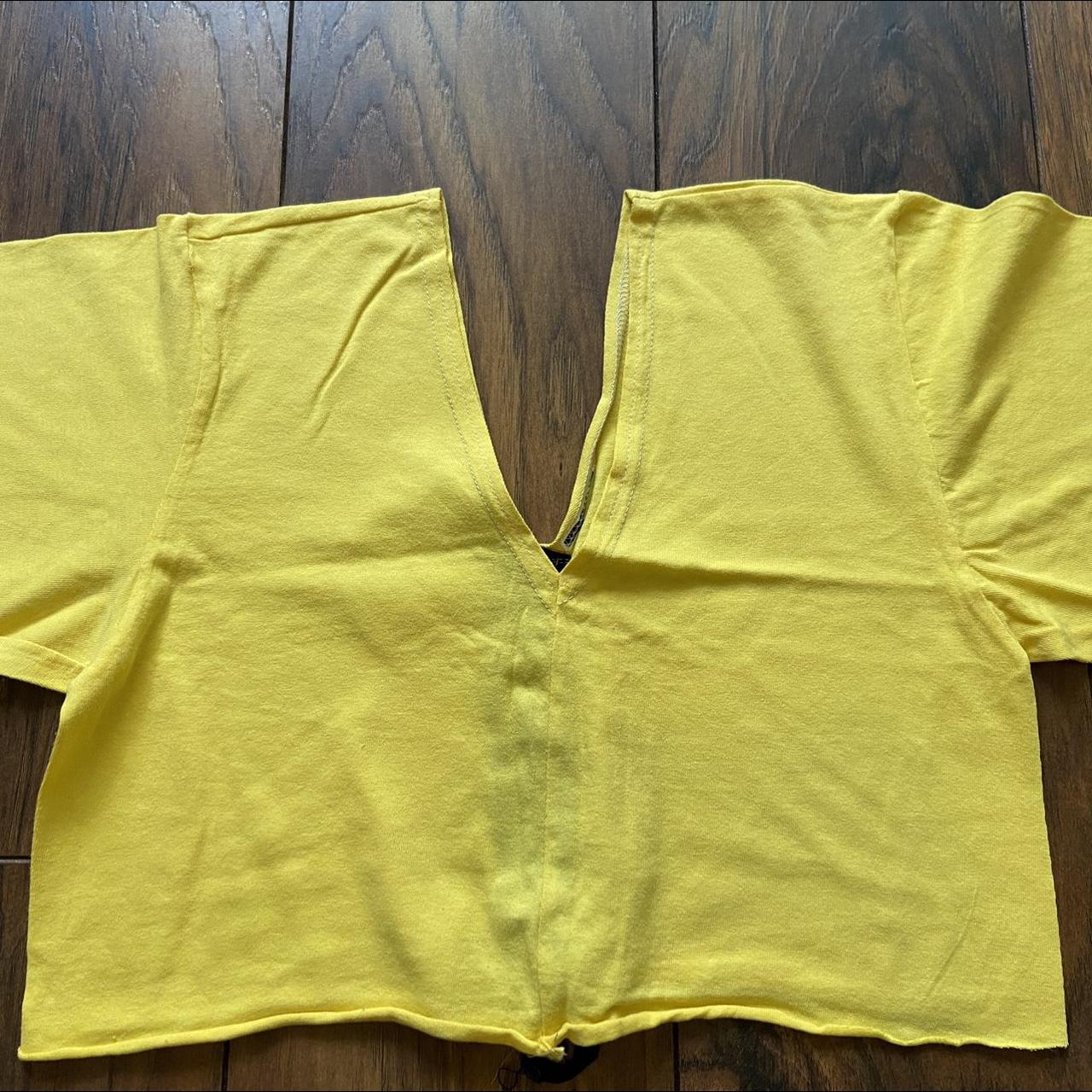 urban-outfitters-women-s-yellow-crop-top-depop