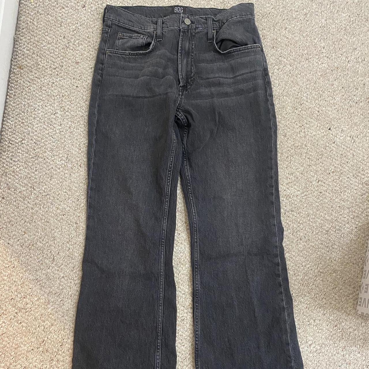 BDG Women's Black and Grey Jeans Depop