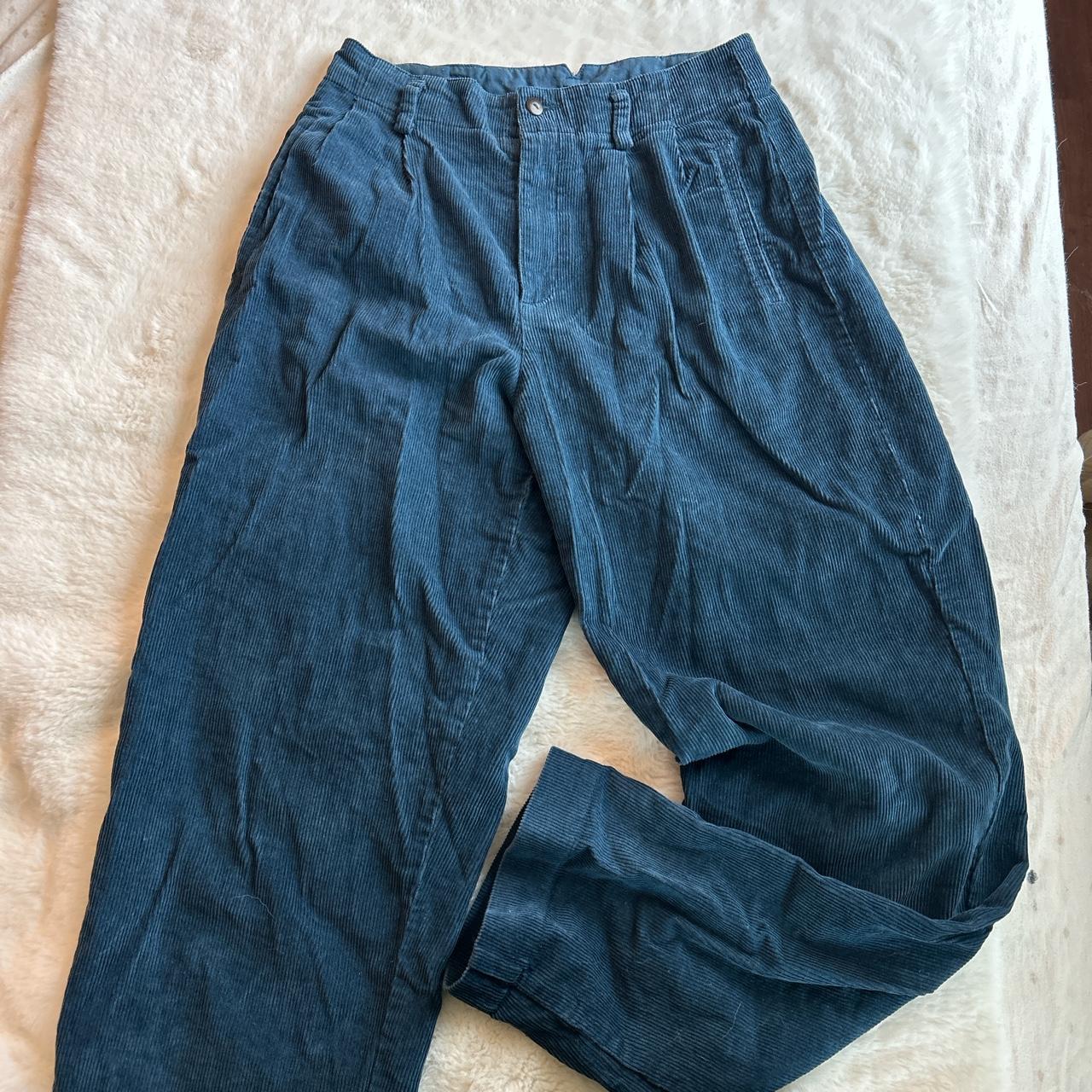 wide leg blue corduroy pants!🌎🌎 size: 10 (message... - Depop