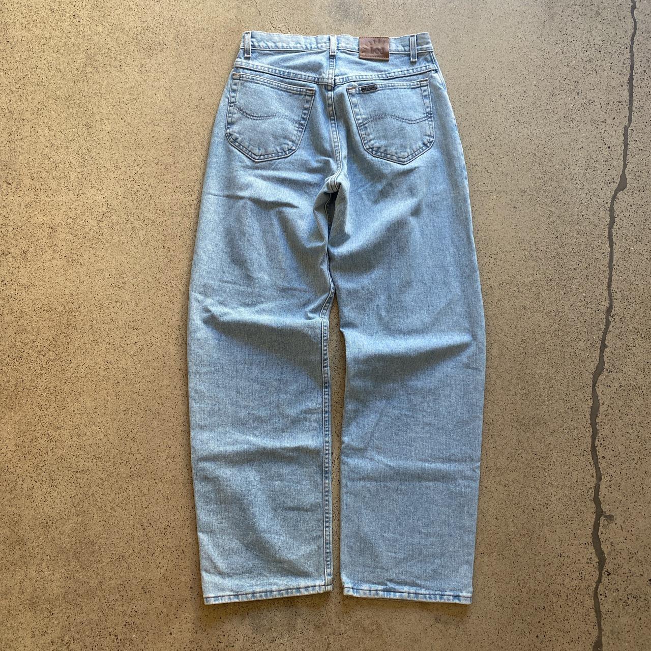 Vintage Lee Riveted Baggy Wide Leg Jeans Made In Depop 