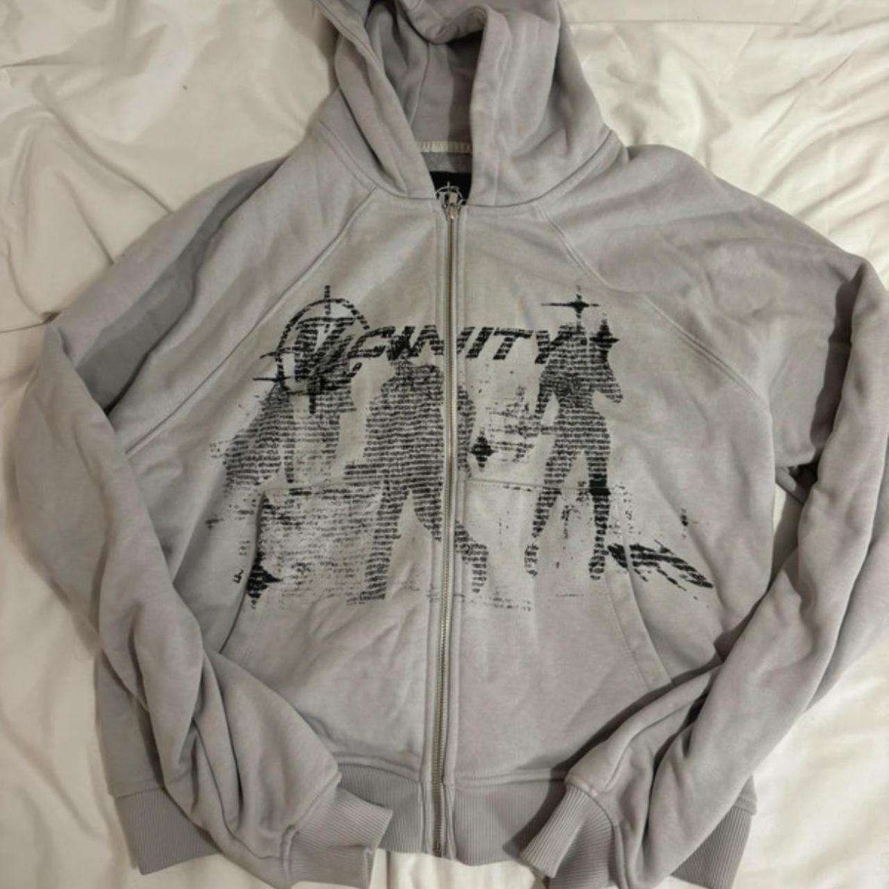 ★24-25FW新作★BINARY01★Loflo lace hooded zip-up LF Rhinestone Zip-Up Hooded Sweatshirt - LaFamilia