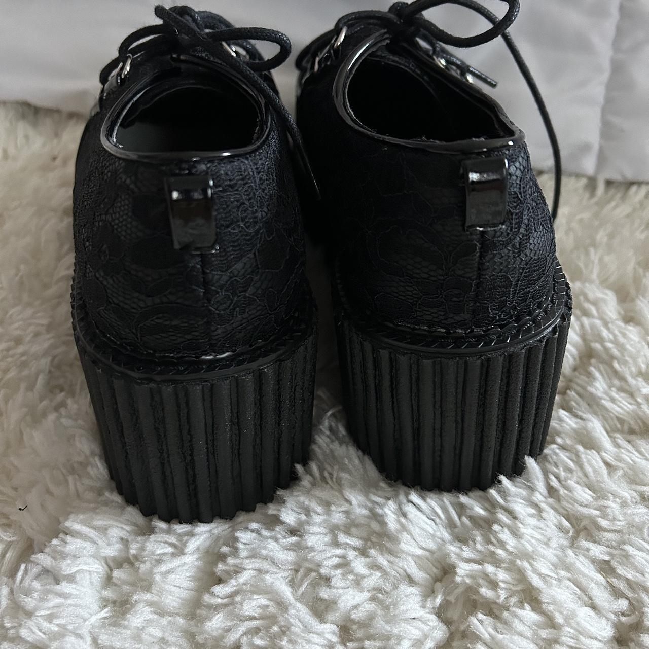 Demonia Creeper212's Lace overlay details and... Depop