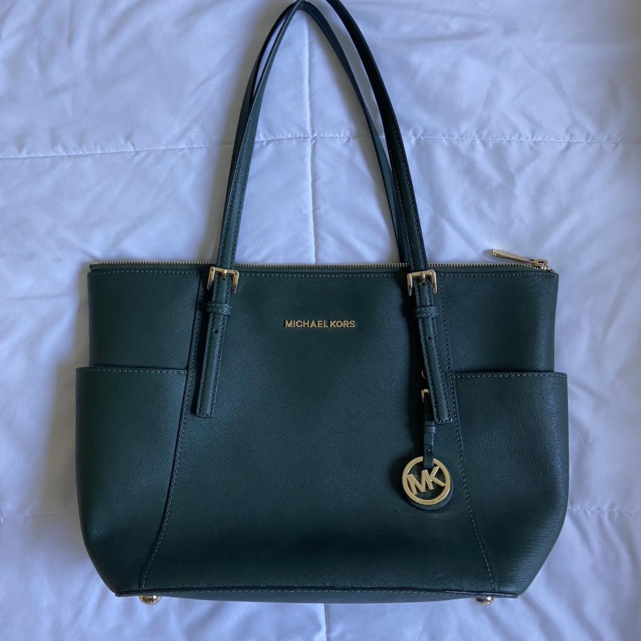 Michael Kors tote purse Super unique emerald green