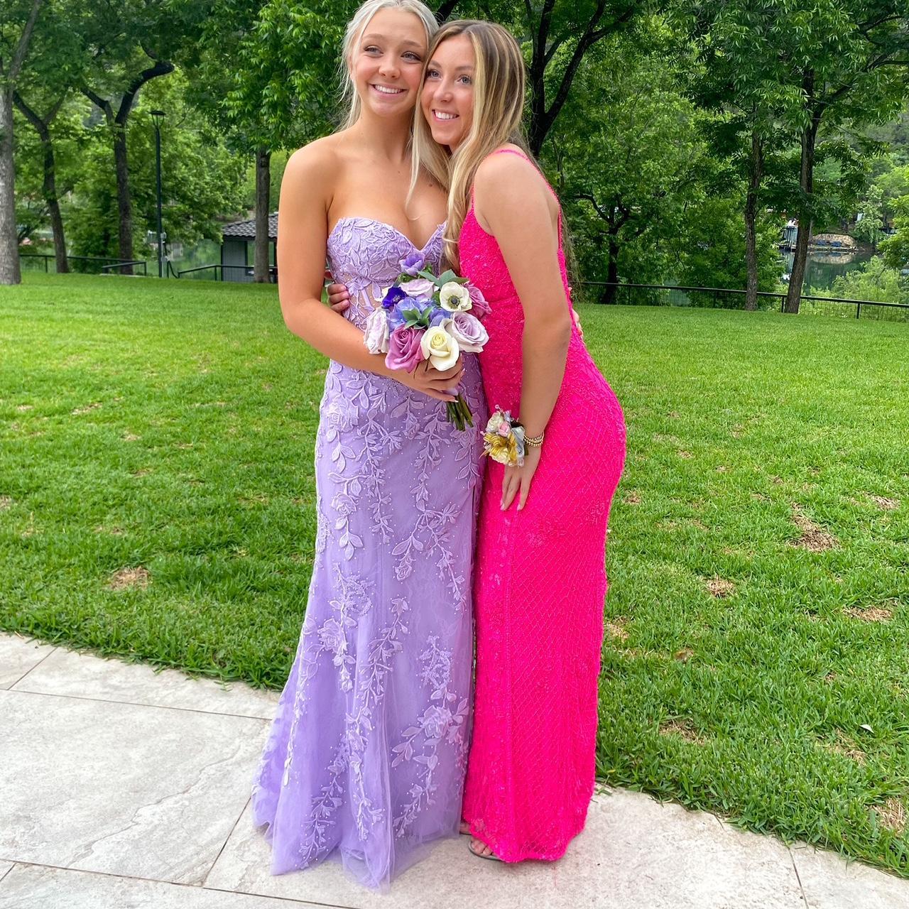 Sherri Hill Purple Prom Dress! DM for more info.... - Depop