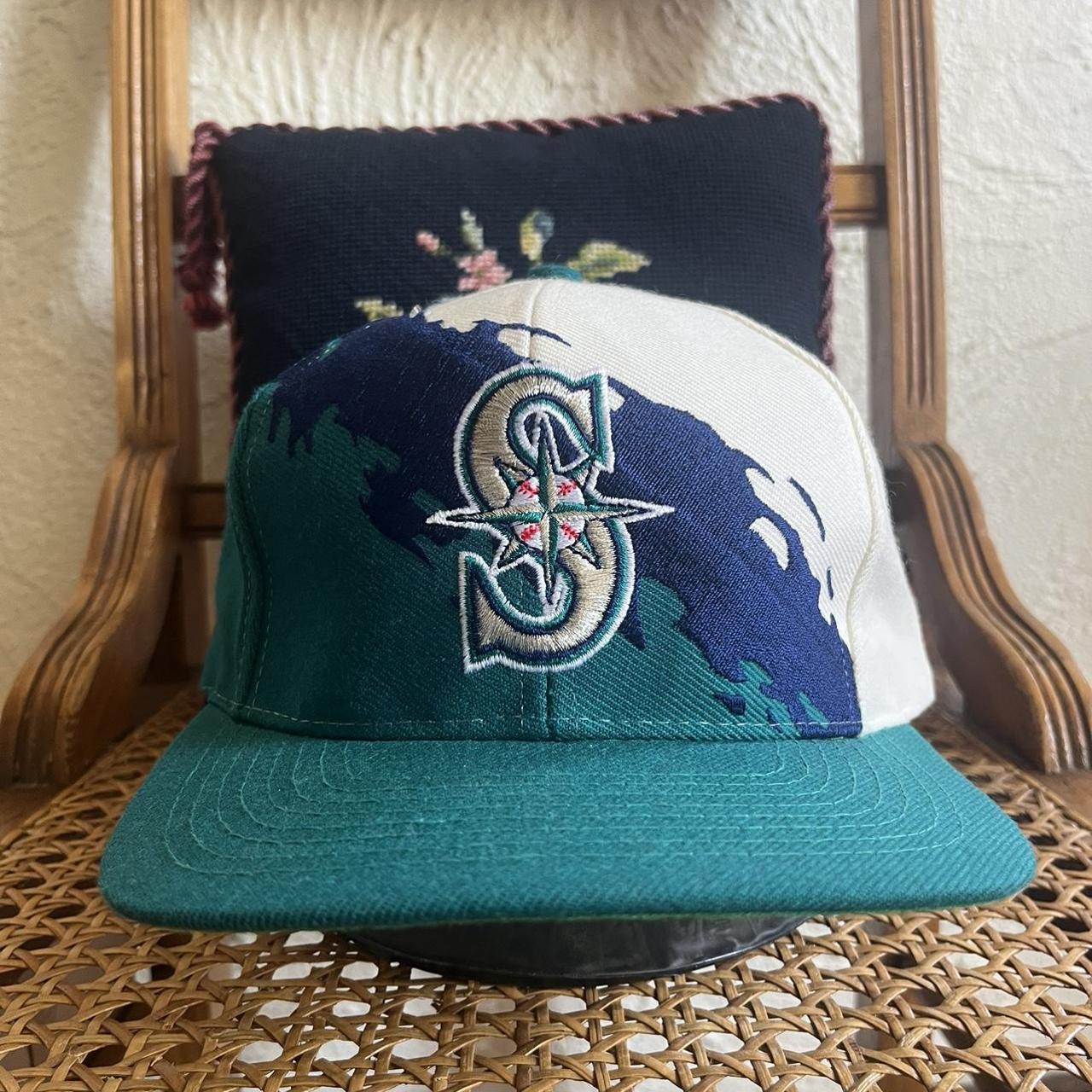 Vintage 1980s Seattle Mariners Trident Logo Trucker - Depop