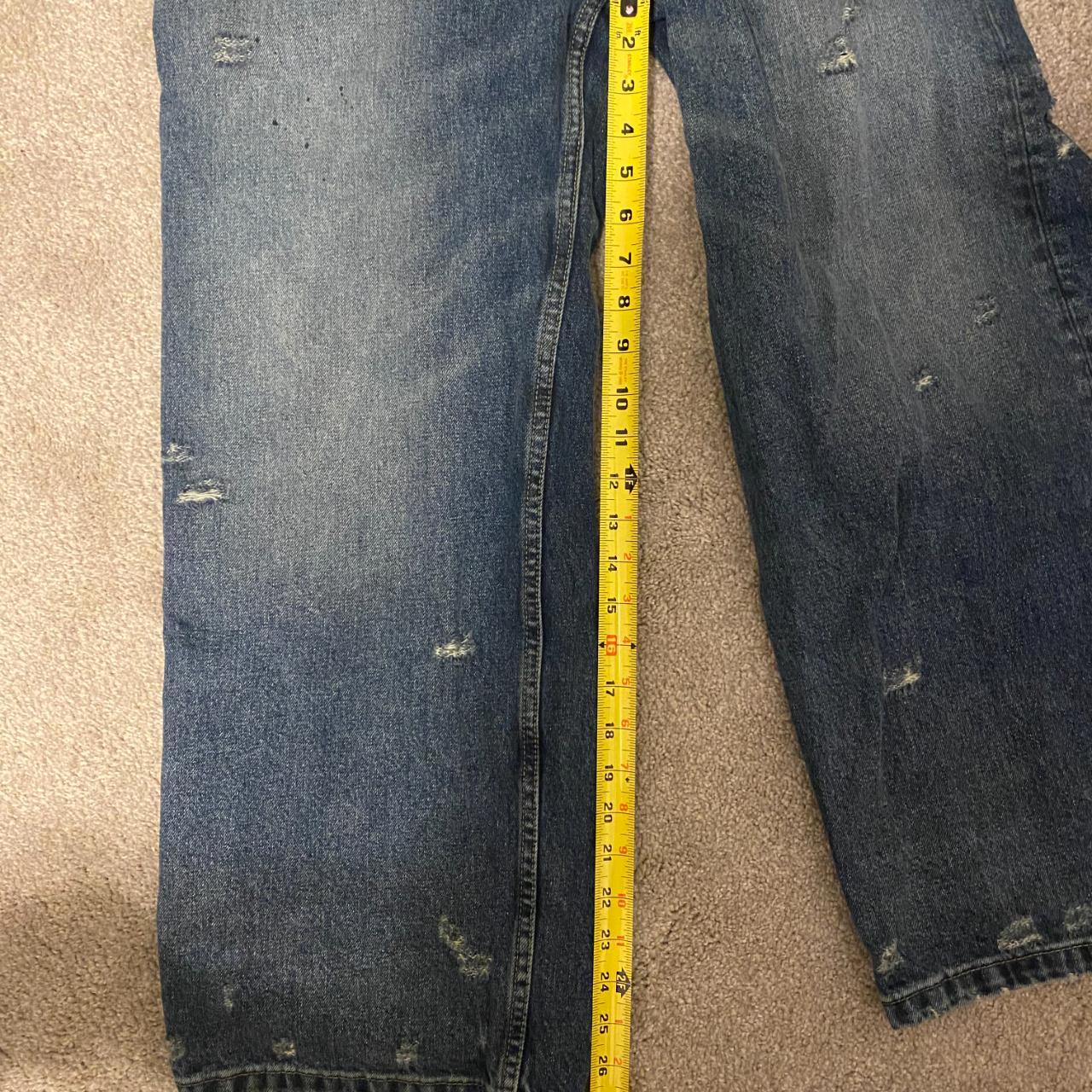 Simple Project Distressed Baggy Jeans Waist is 28... - Depop