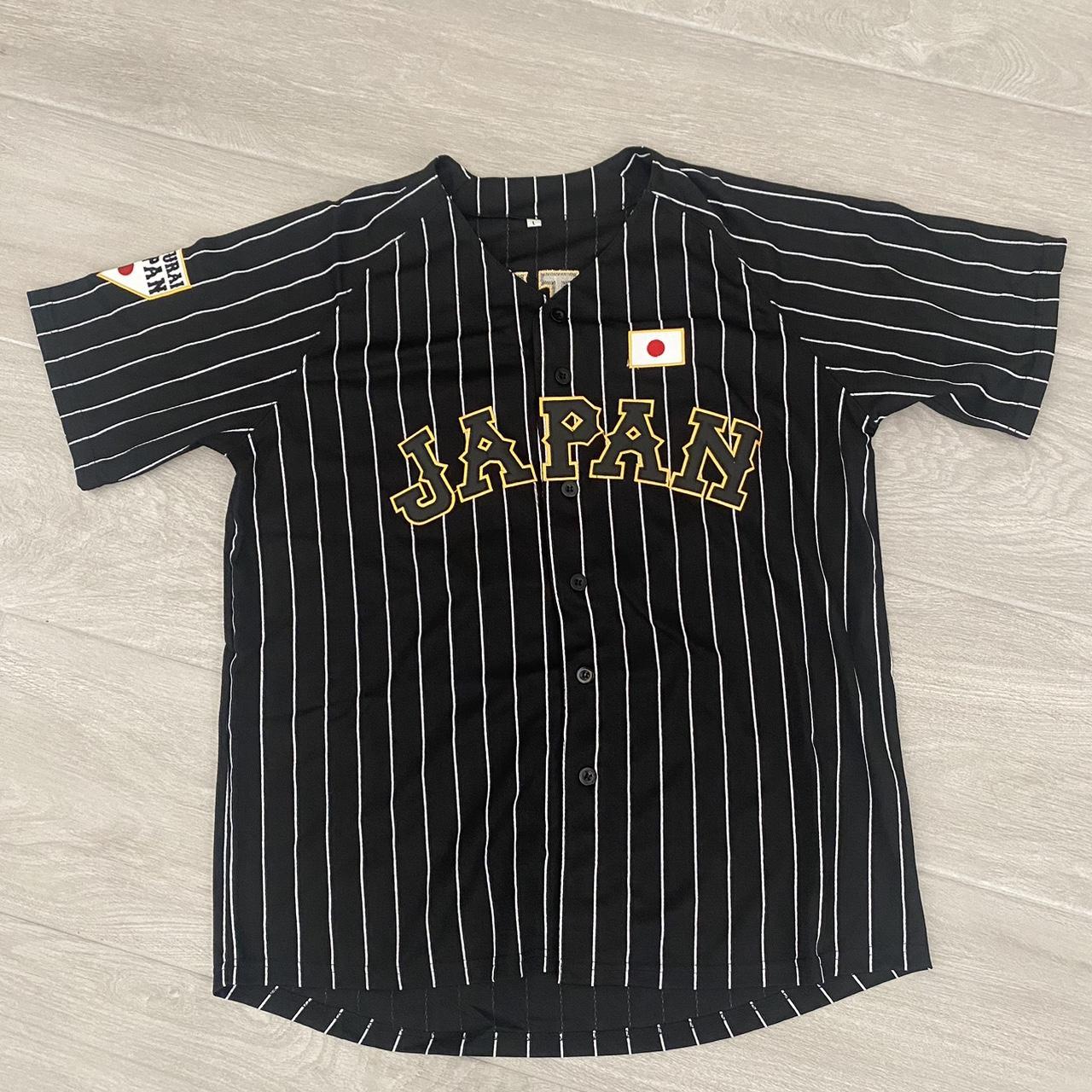 Japan baseball jersey - black and white #baseball... - Depop