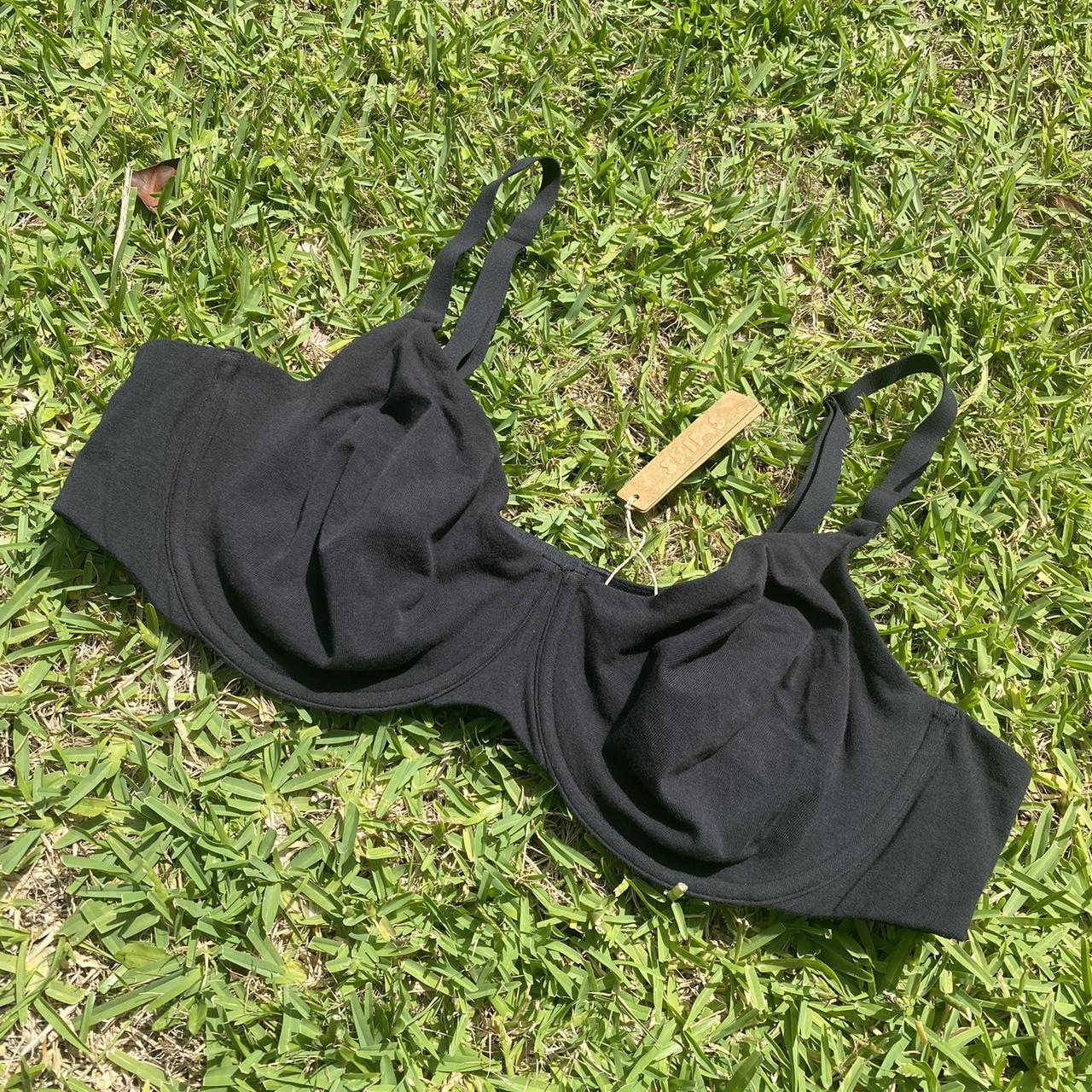 Skims Cotton Jersey TShirt Bra Colour SOOT Size... Depop