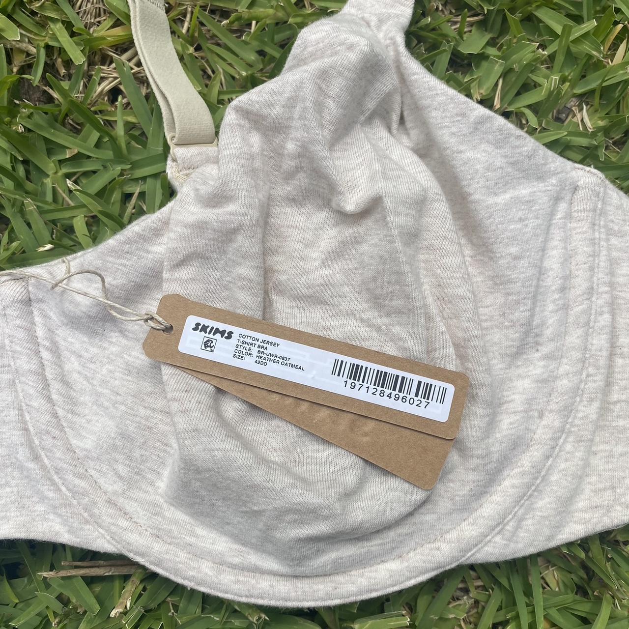 Skims Cotton Jersey TShirt Bra Colour HEATHER... Depop