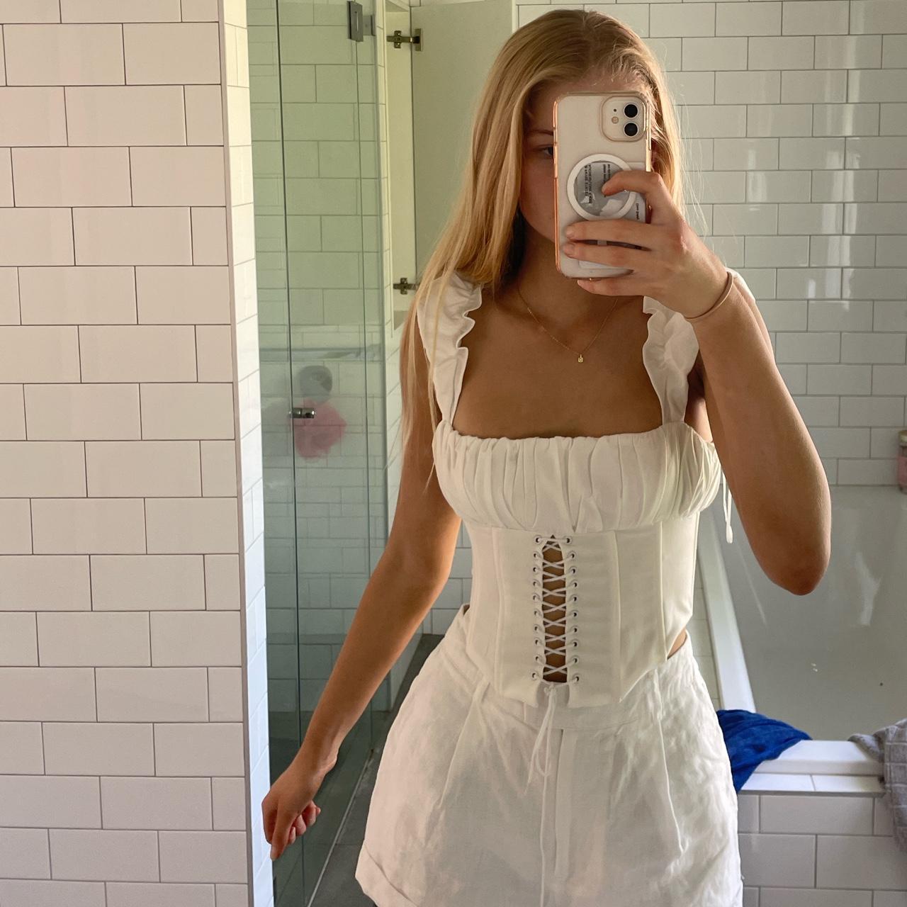 Princess Polly White Top Super Cute Hardly Worn Depop