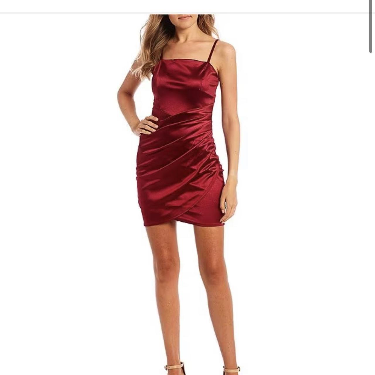 Red Silk Dress no imperfections worn once Depop