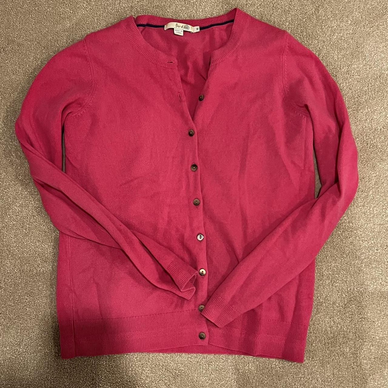 Pink cashmere cardigan Size medium: 6/8/10 slight... - Depop