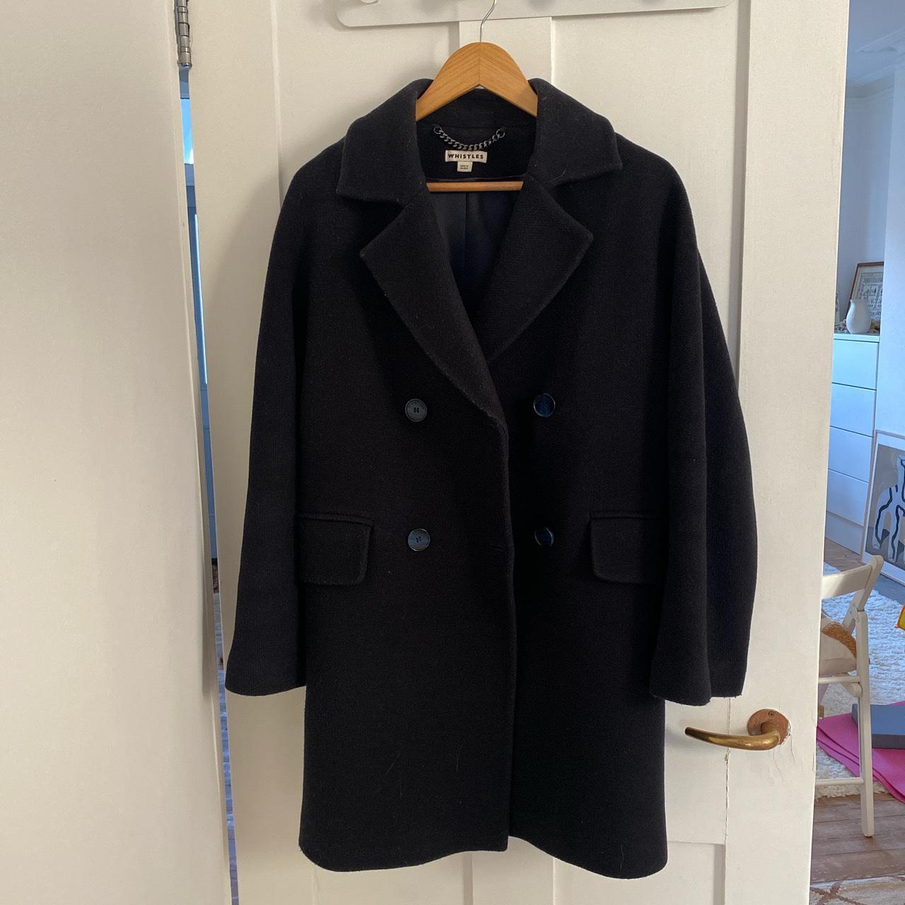 Whistles black double breasted pea coat. Size XS.... - Depop