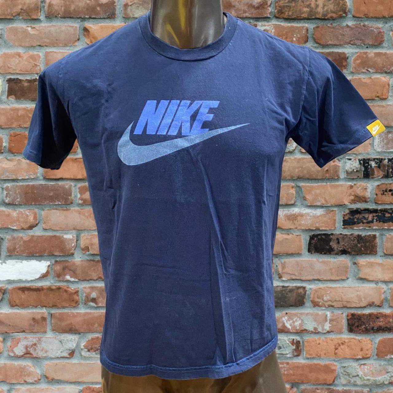 Vintage Nike Big Center Swoosh Tee Shirt 2000s... - Depop